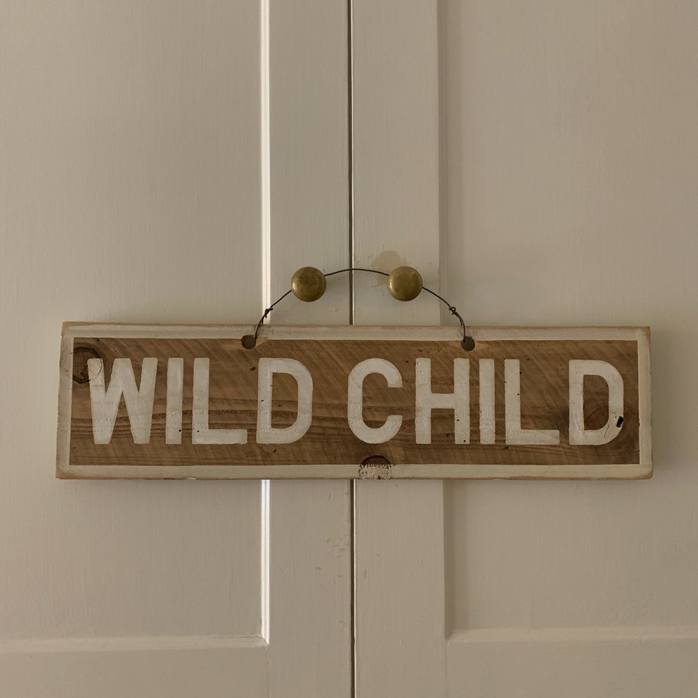 Brandy Melville “wild child” wooden sign